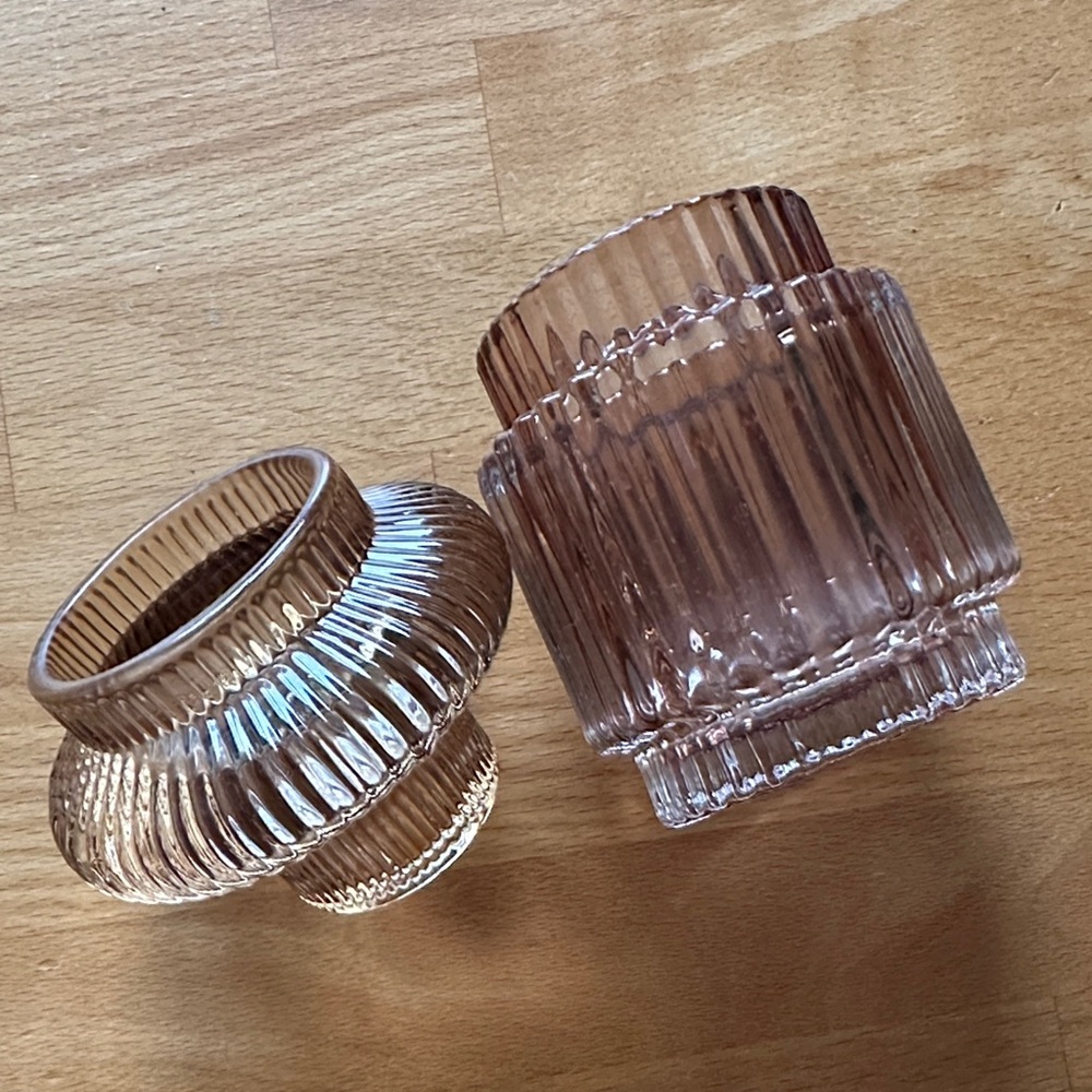 H&M Glass Candleholders - Set of 2